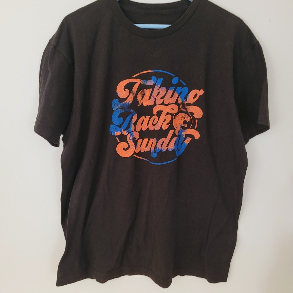 Taking Back Sunday T-Shirt Mens XL Black Graphic Emo Band Rock Concert Tee
